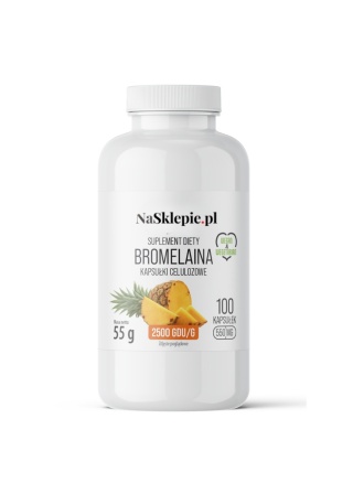 Bromelaina z ananasa – kapsułki 550 mg